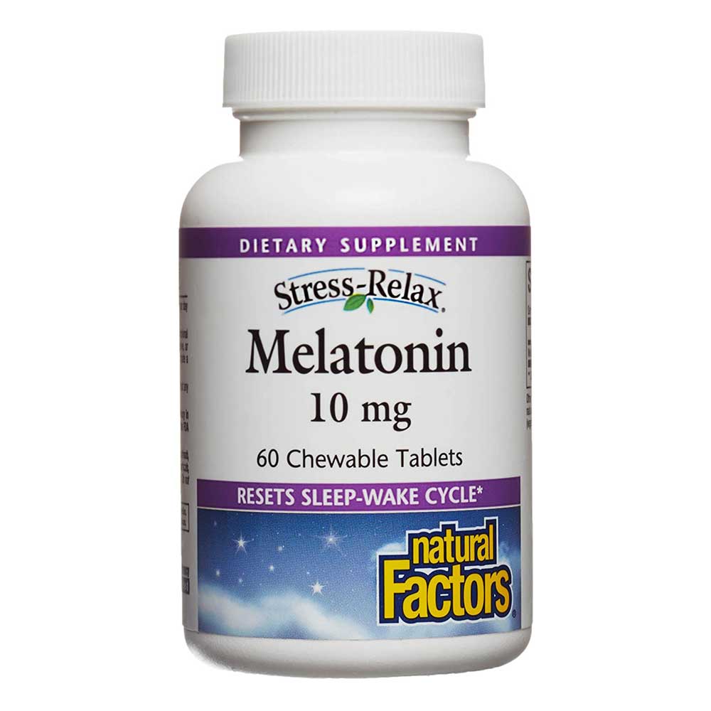 Melatonin 10 mg Chewable Tablets, 60 Count - Natural Factors - Natural Factors