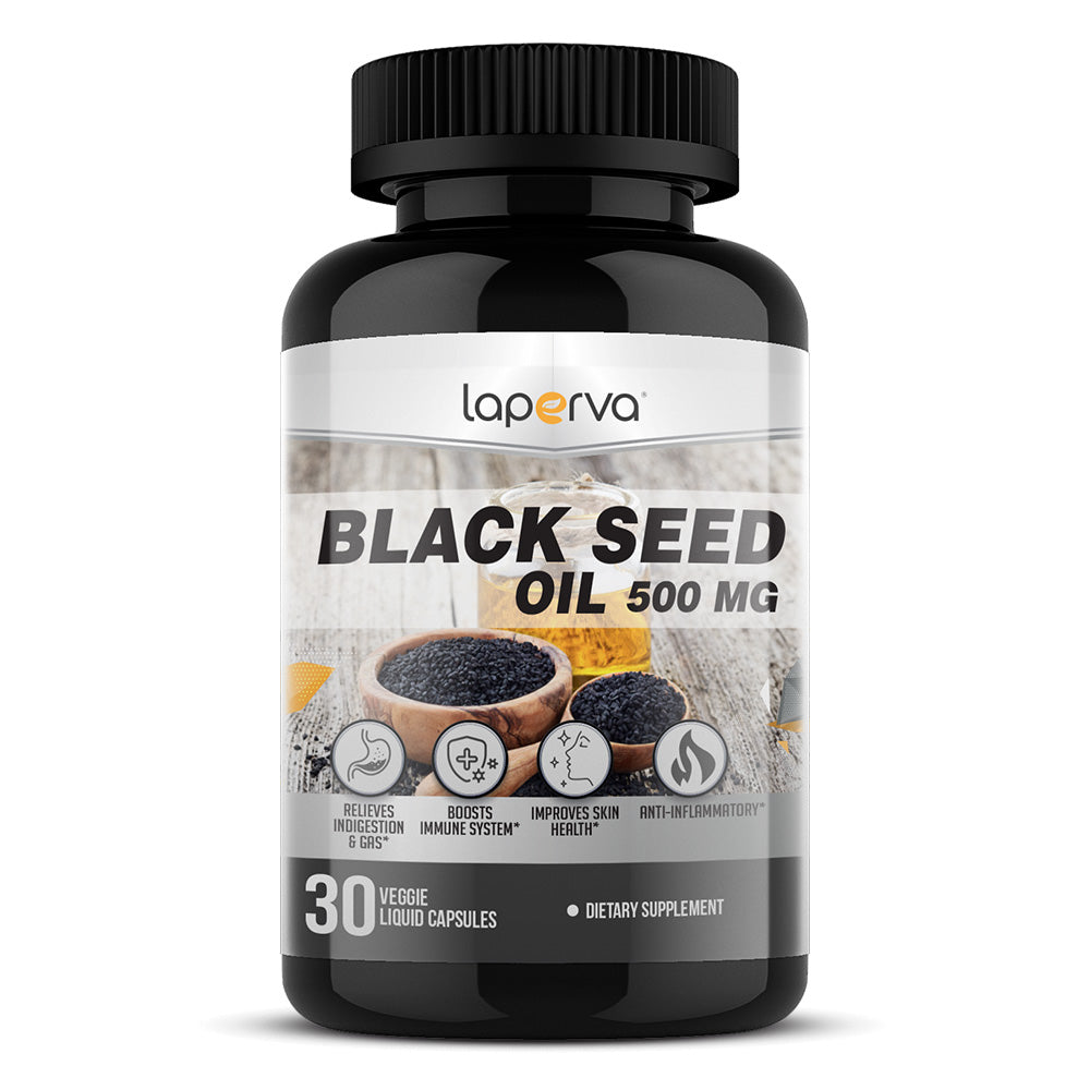 Laperva Black Seed Oil, 30 Veggie Capsules, 500 mg - Laperva