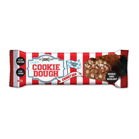 Adonis Double Choc Hazelnut Protein Cookies Dough Bar, 1 Bar - Adonis Gear