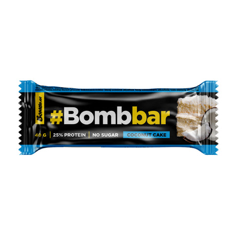 BombBar Protein Bar, 1 Bar, Coconut Cake - BombBar