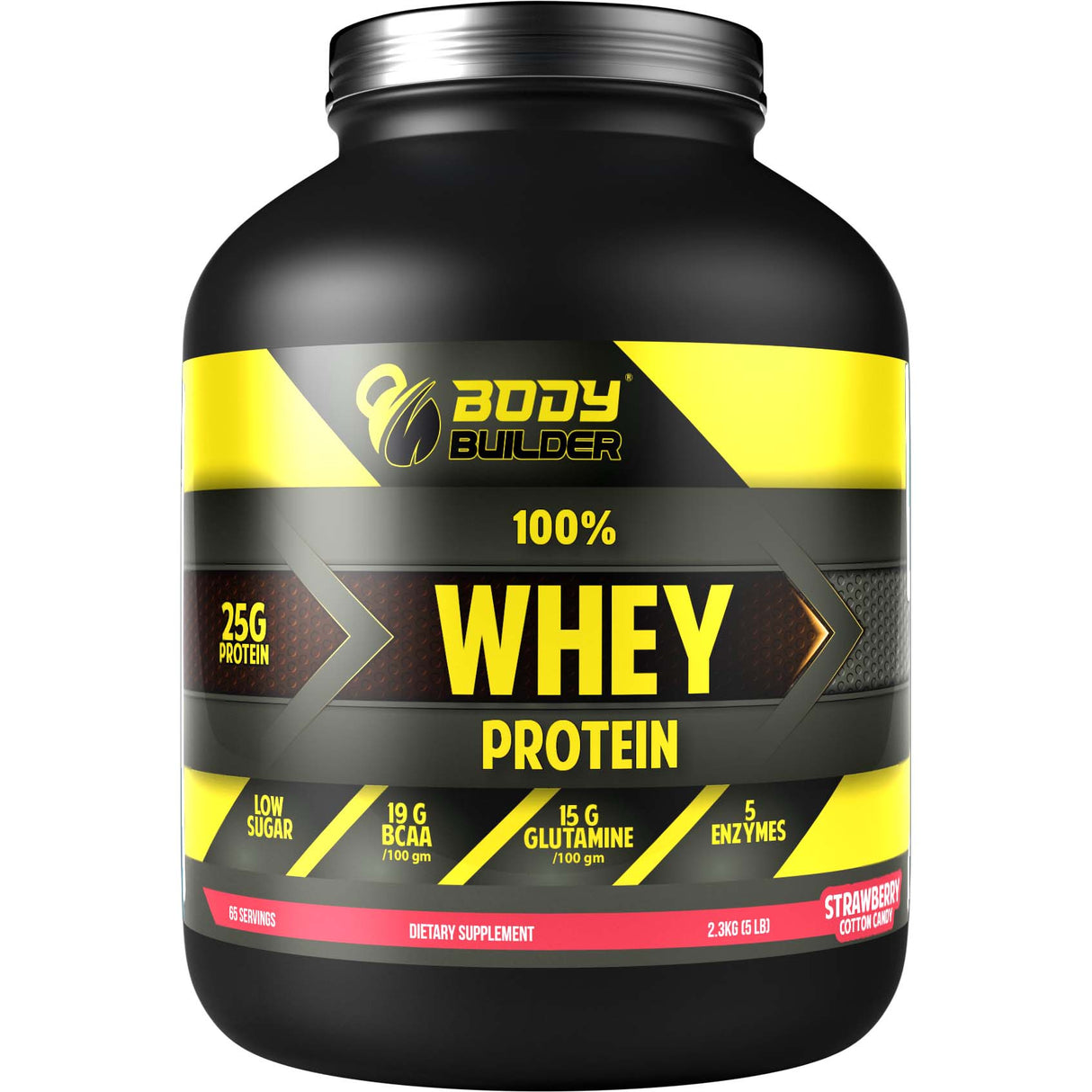 Body Builder Whey Protein, Strawberry Cotton Candy, 5 LB - Body Builder