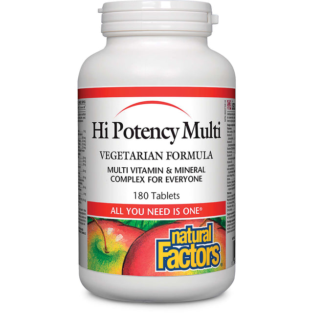 Hi Potency Multi, 180 Tablets - Natural Factors - Natural Factors