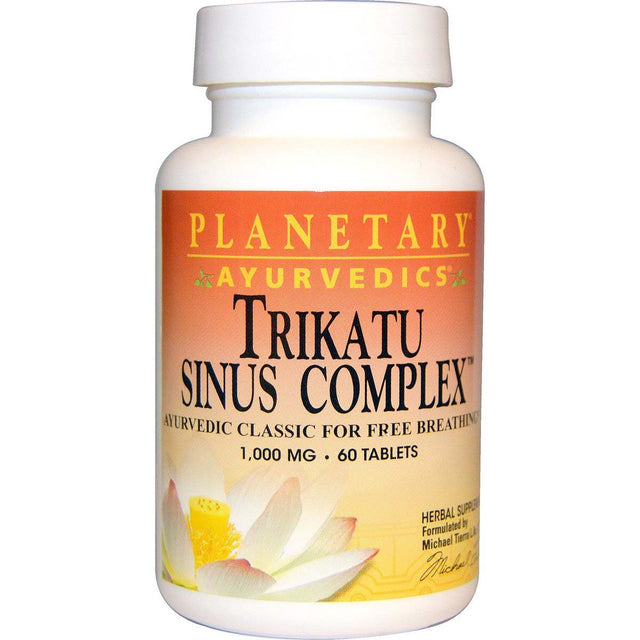 Planetary Herbals Trikatu Sinus Complex, 60 Tablets, 1000 mg - Planetary Herbals