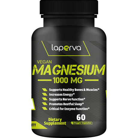 Laperva Vegan Magnesium, 1000 mg, 60 Capsules (Veggie) - Laperva