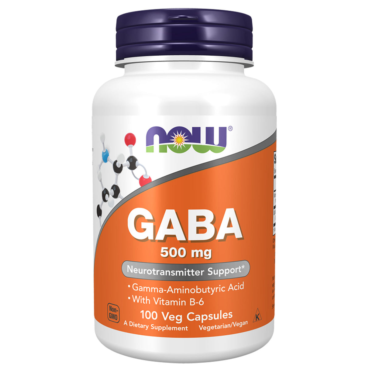 Gaba, 500 mg, 100 Veggie Capsules - Now