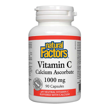 Vitamin C Calcium Ascorbate, 1000 mg, 90 Capsules - Natural Factors - Natural Factors