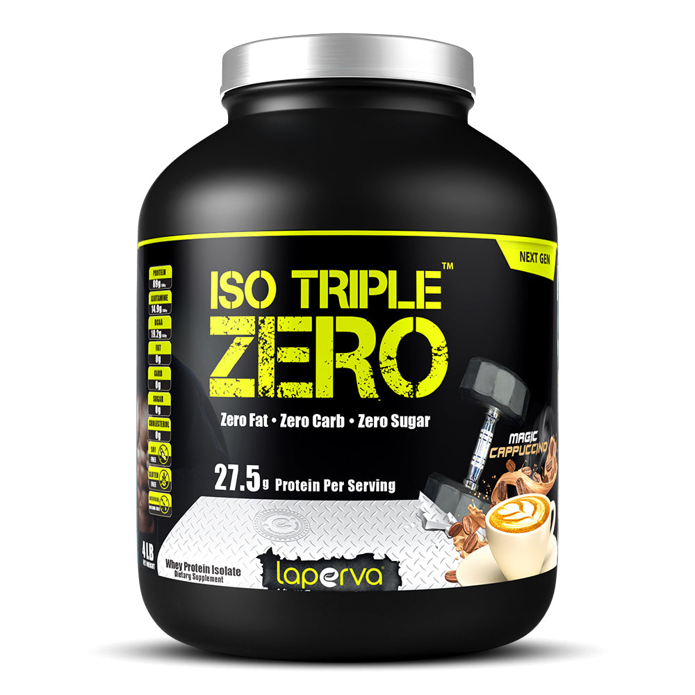 Laperva Iso Triple Zero Next Generation Whey Protein, Cappuccino, 4 LB - Laperva