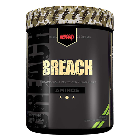 Redcon1 Breach Aminos BCAA, Sour Apple, 30 Servings - Redcon1