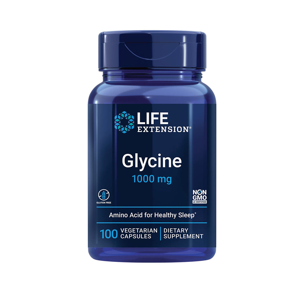 Glycine Life Extension, 1000 mg, 100 Veggie Capsules - Life Extension