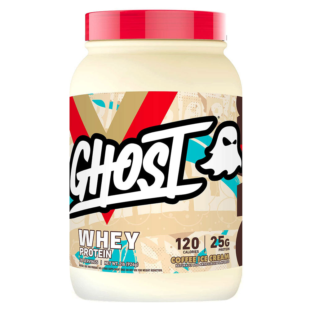 Ghost 100% Whey Protein, Coffee Ice Cream, 2 LB - Ghost