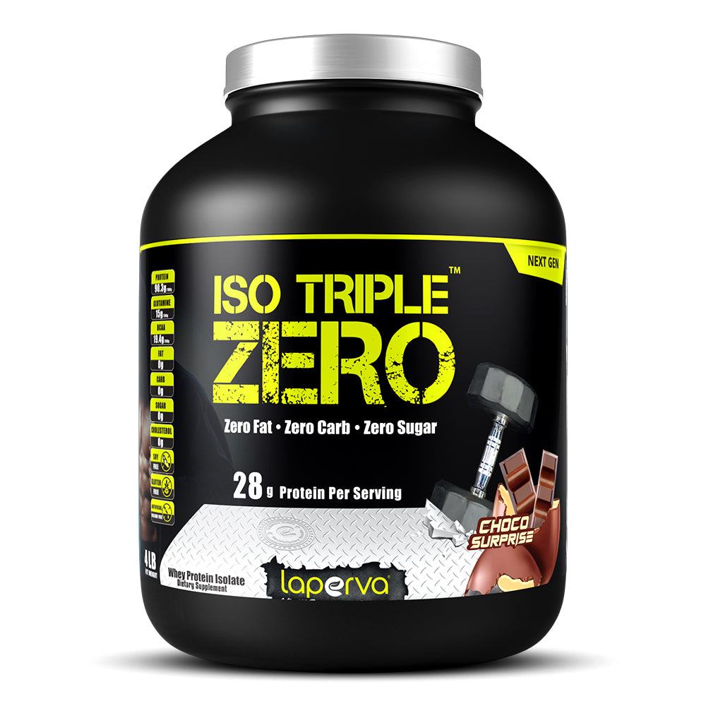 Laperva Iso Triple Zero Next Generation Whey Protein, Choco Surprise, 4 LB - Laperva