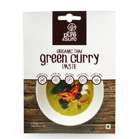 Sure & Pure Organic Green Curry Paste, 50 Gm - Pure & Sure