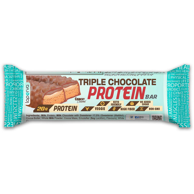 Laperva Crunchy Caramel Triple Chocolate Protein Bar, 1 Bar - Laperva