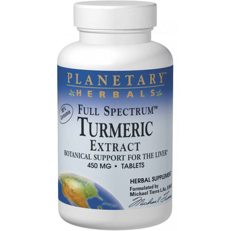 Planetary Herbals Full Spectrum Turmeric Extract, 450 mg, 60 Tablets - Planetary Herbals