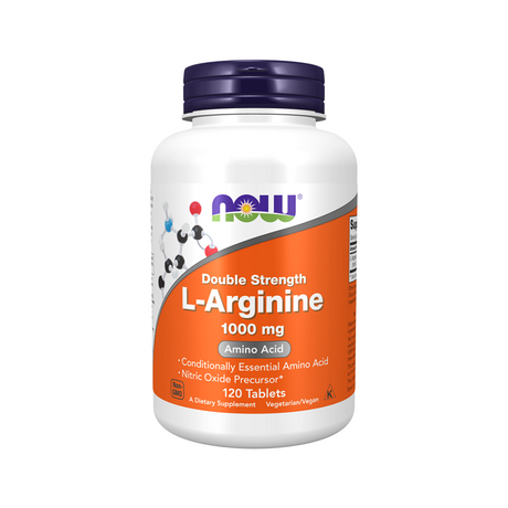 Now L-Arginine 1000 mg, Double Strength, 120 Tablets - Now