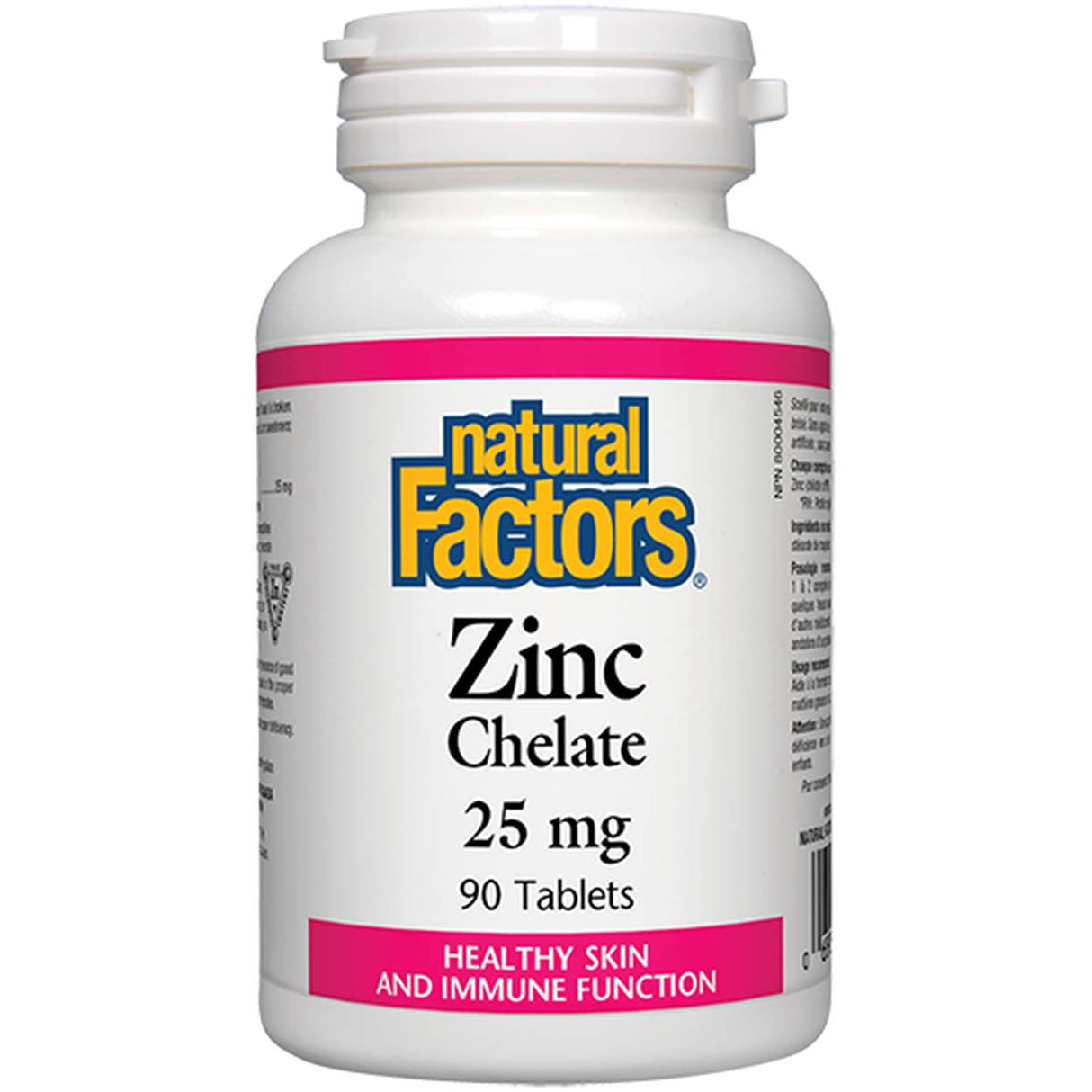 Zinc Chelate, 25 mg, 90 Tablets - Natural Factors - Natural Factors