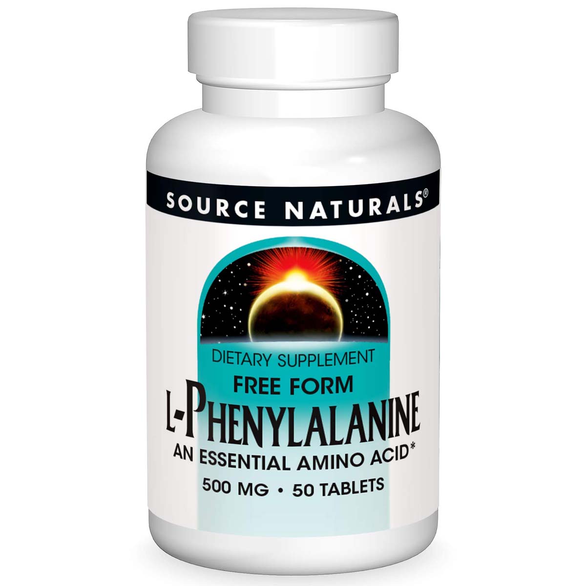 Source Naturals L Phenylalanine, 50 Tablets, 500 mg - Source Naturals