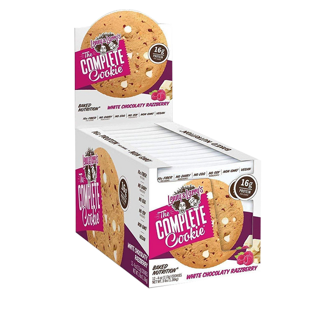 Box of 12 Pieces, Lenny & Larry’s Complete Cookies, White Chocolate Raspberry - Lenny & Larry’s