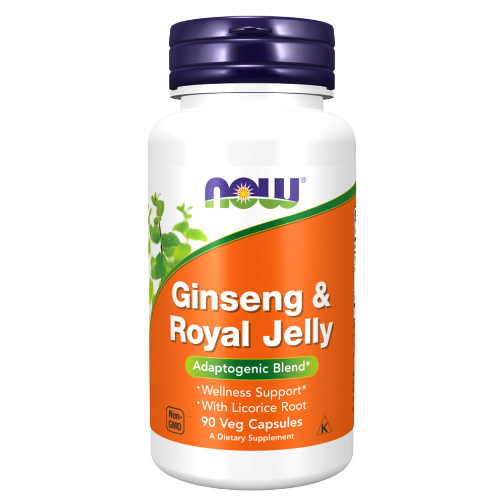 Ginseng & Royal Jelly Veggie Capsules, 90 Count - NOW