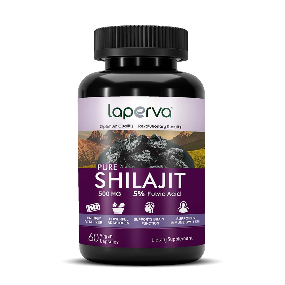 Pure Shilajit Laperva, 60 Veggie Capsules, 500 mg - Laperva