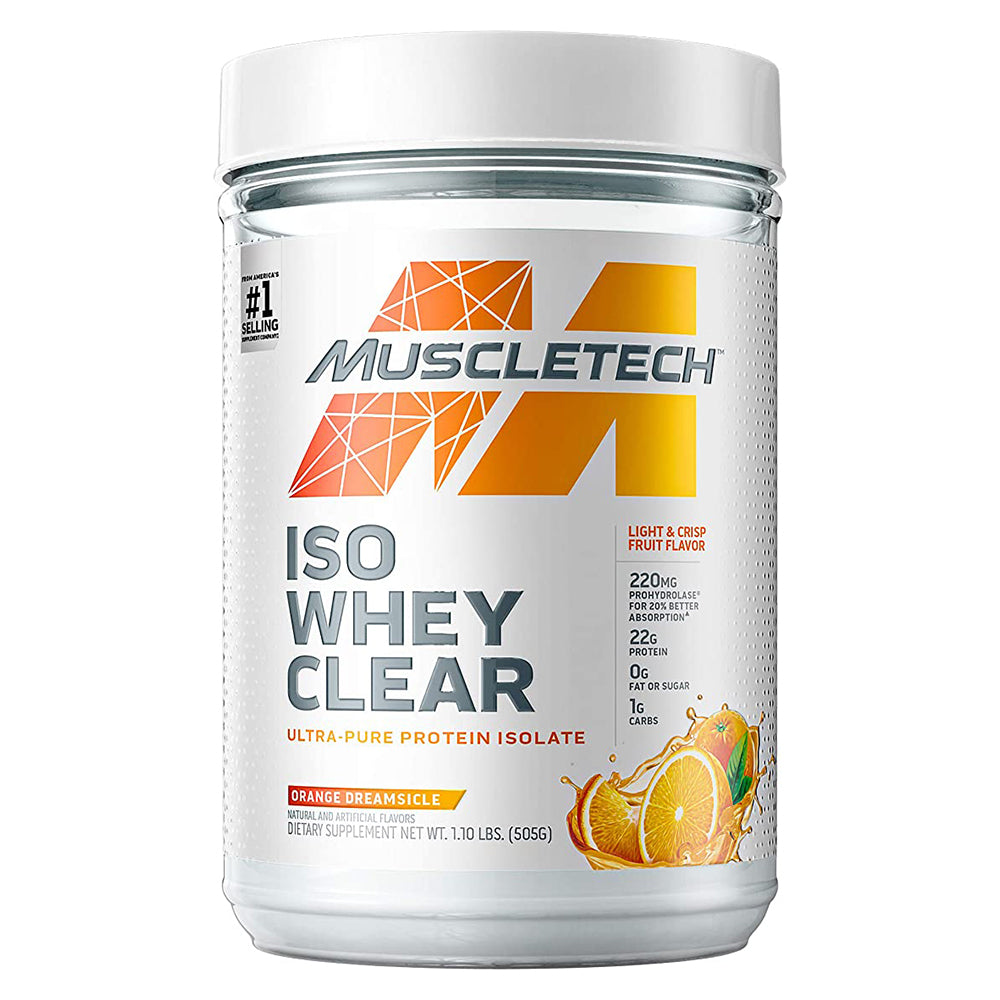 Muscletech Iso Whey Clear, Orange Dreamsicle, 1LB - Muscletech