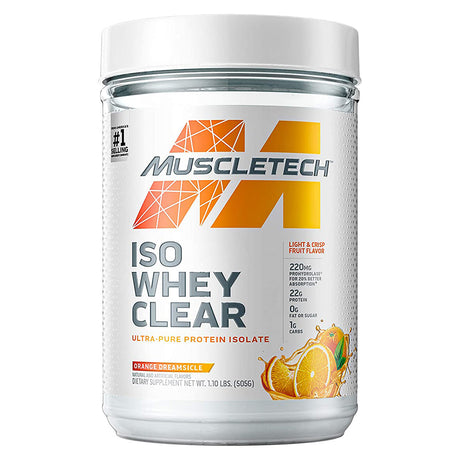 Muscletech Iso Whey Clear, Orange Dreamsicle, 1LB - Muscletech